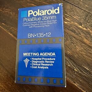 Polaroid PolaBlue 35mm‎ BN-135-12 Film Orthochromatic Slide Exp 08/1988